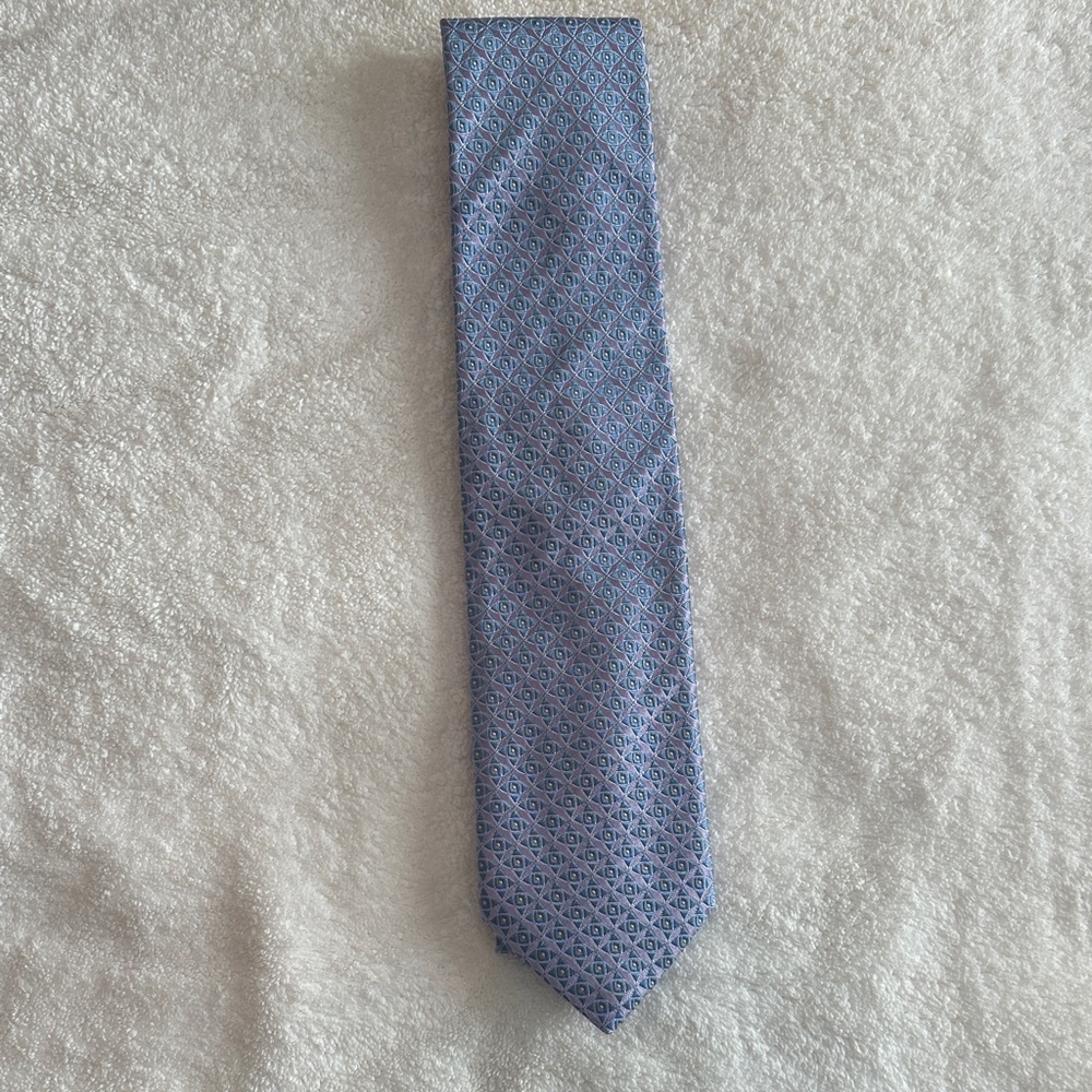 Canali tie in purple and blue 3.5” at widest point